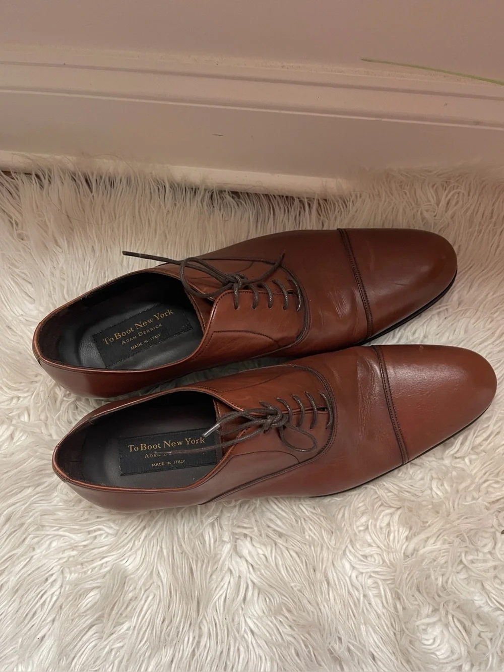To Boot New York Men's Brandon II Cap Toe Oxford Shoes in Cuoio Luc. Ant Sz 11.5